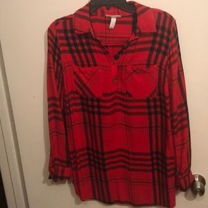 Flannel Maternity Shirt